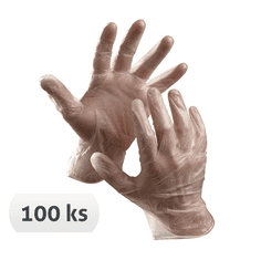 Cerva Group Jednorázové pudrované vinylové rukavice Rail, 100ks