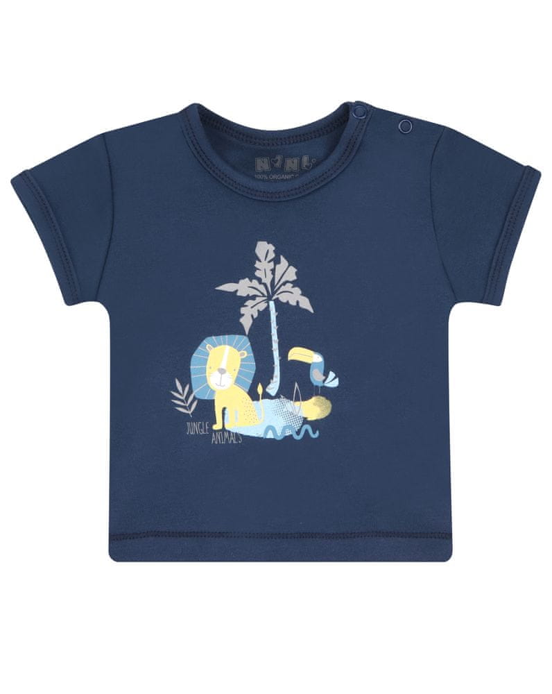 Nini chlapecké tričko z organické bavlny ABN-2569 68 tmavě modrá