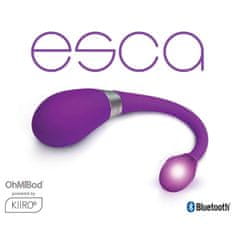 OhMiBod OhMiBod Esca2 Powered by KIIROO, fialové mobilem ovládané vibrační vajíčko s Bluetooth