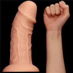 Lovetoy LoveToy Realistic Curved Dildo 9,5" (24 cm), realistické prohnuté dildo s přísavkou