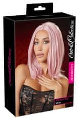 Cottelli Collection Cottelli Wig Bob Pink, růžová paruka s rovnými vlasy 30 cm