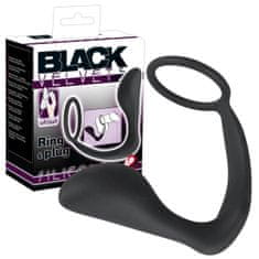 Black Velvets Anální kolík 2v1 pro muže Black Velvets Ring and Plug