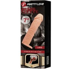PRETTY LOVE Realistický návlek Pretty Love Penis Sleeve Large 18cm