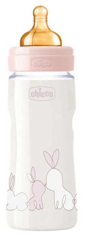 Chicco Láhev kojenecká Original Touch latex, 330 ml - dívka