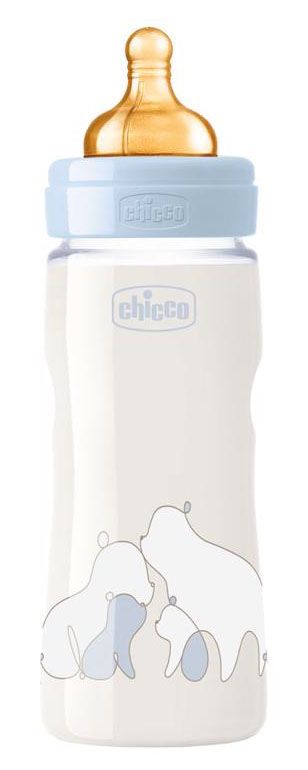 Chicco Láhev kojenecká Original Touch latex, 330 ml - kluk - zánovní