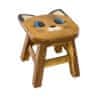 Dřevěná stolička - KOČKA MODROOČKA