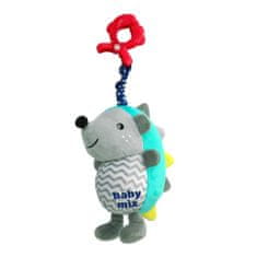 Baby Mix Dětská plyšová hračka s hracím strojkem Ježek modro-šedý