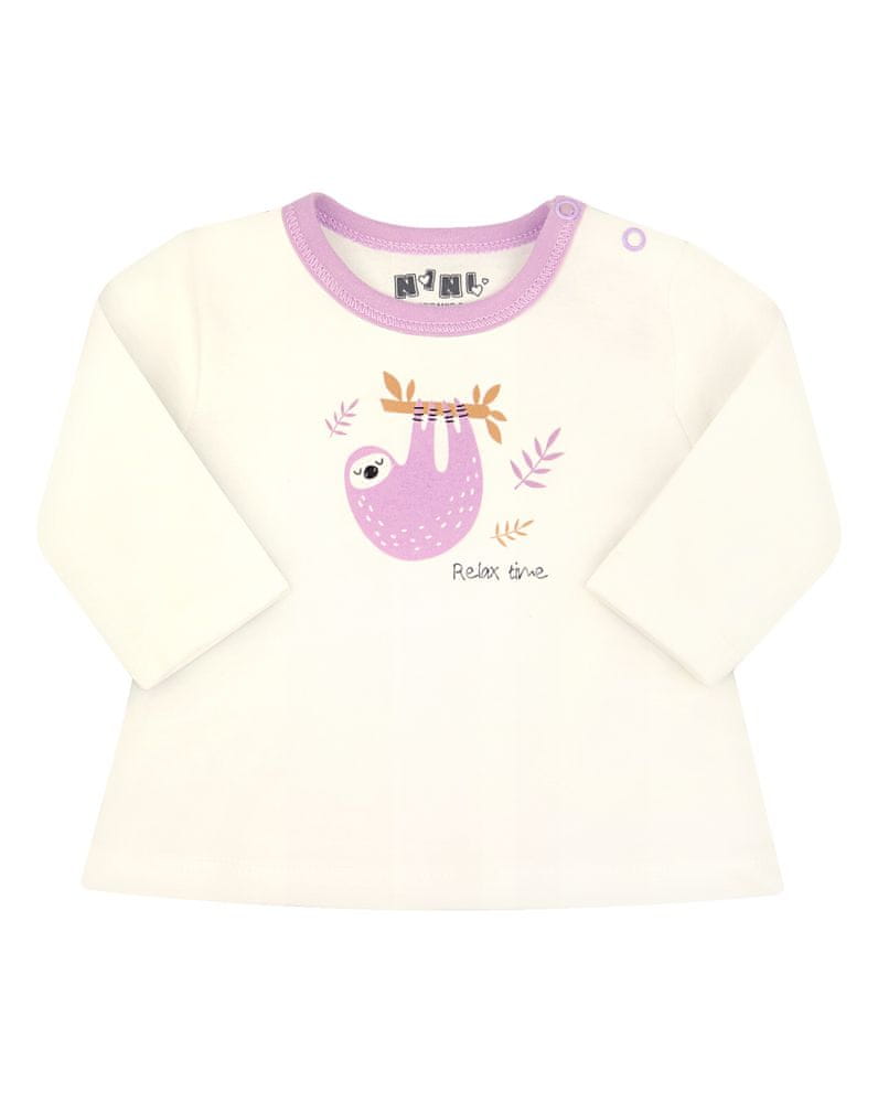 Nini dívčí tričko z organické bavlny ABN-2529 80 smetanová