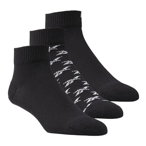 Reebok Pánské ponožky , CL FO Ankle Sock 3P | GG6675 | černá | L