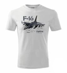 STRIKER Tričko F-16 FALCON FIGHTING Barva: Bílá, Velikost: XL