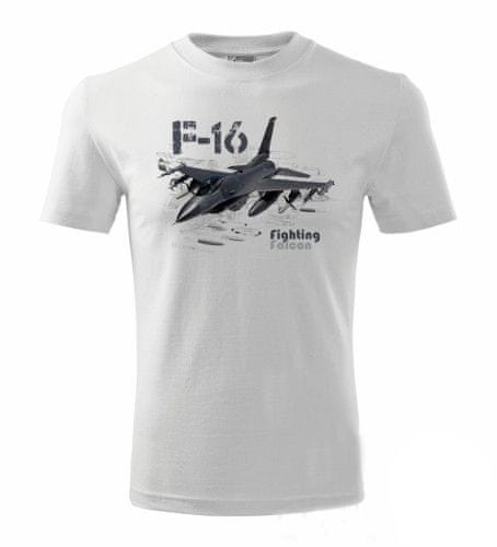 STRIKER Tričko F-16 FALCON FIGHTING Barva: Bílá, Velikost: S