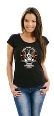 STRIKER Dámské tričko americký stafordšírský terier Barva: Černá, Velikost: M