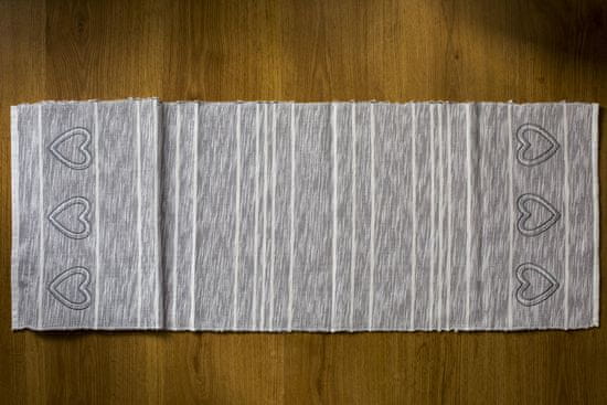 QUENTIN běhoun na stůl 35x130 cm šedá