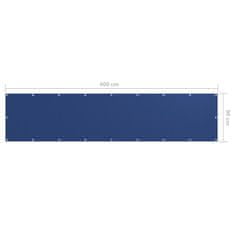 Vidaxl Balkónová zástěna modrá 90 x 400 cm oxfordská látka