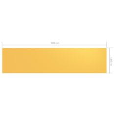Vidaxl Balkónová zástěna žlutá 120 x 500 cm oxfordská látka