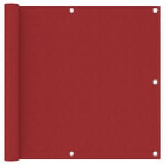 shumee VidaXL Balkonová zástěna červená 90x400 cm Oxford Fabric