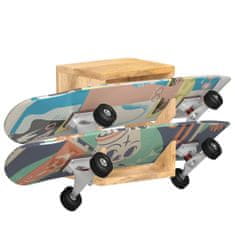 shumee Nástěnný držák na skateboard 25 x 20 x 30 cm masivní mangovník