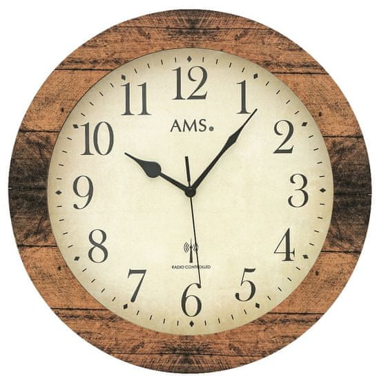 AMS design Designové nástěnné hodiny 5560 AMS řízené rádiovým signálem 35cm
