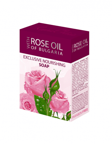 ELLEMARE Mýdlo obsahující sušené růžové listí Exclusive nourishing soap REGINA ROSES 100g Paraben free
