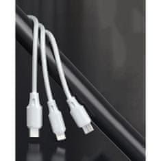 WK Design 3in1 kabel USB - Micro USB / Lightning / USB-C 2A 1.15m, černý