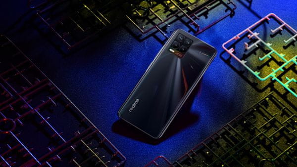 Realme 8 veľký AMOLED displej Full HD+ rozlíšenie dlhá výdrž veľkokapacitná batéria, ultra rýchle nabíjanie, výkonný procesor, štyri fotoaparáty, ultraširokouhlý, makro, NFC obnovacia frekvencia SuperDart nabíjanie MediaTek Helio G95 Android 11 Bluetooth 5.1 čítačka odtlačkov prstov v displeji bezrámečkový displej hĺbkový objektív