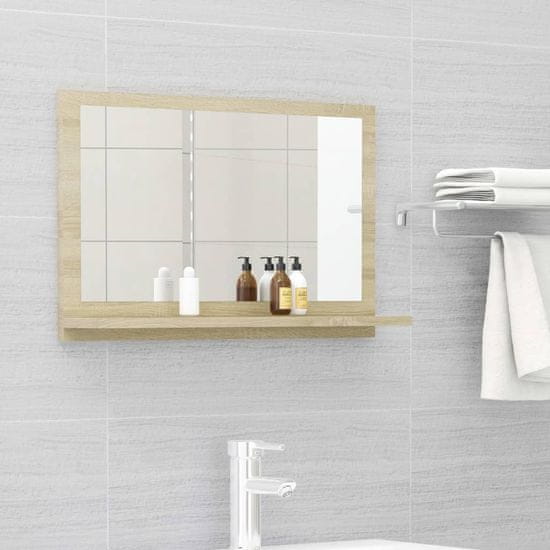 shumee Koupelnové zrcadlo dub sonoma 60 x 10,5 x 37 cm dřevotříska