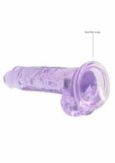 Shots Toys Shots REALROCK Realistic Dildo with Balls Purple 17 cm