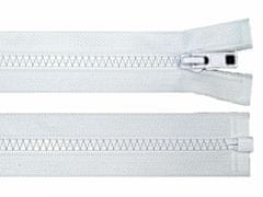 Kraftika 1ks 101 white kostěný zip šíře 5mm délka 40 cm bundový