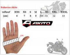AKITO Moto rukavice METRO S