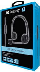 Sandberg USB Office Headset s mikrofonem, černá