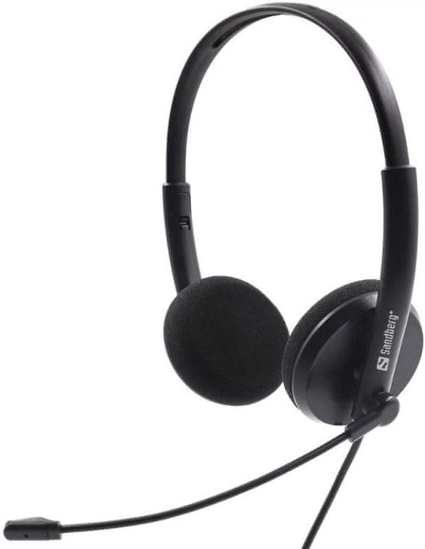 Levně Sandberg MiniJack Office Saver headset s mikrofonem, černá