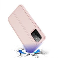 Dux Ducis Skin X knížkové kožené pouzdro na Samsung Galaxy A72 4G, růžové