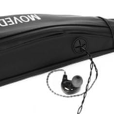MG Moved běžecký opasek s otvorom na sluchátka, černý
