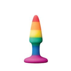 NS Novelties Duhový anální kolíček NS Toys Colours Pride Edition Pleasure Plug Mini Rainbow 8 x 2 cm
