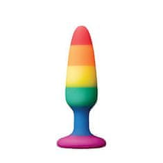 NS Novelties Duhový anální kolíček NS Toys Colours Pride Edition Pleasure Plug Small Rainbow 10 x 2,5 cm