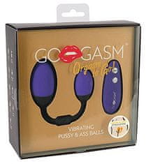 You2toys GoGasm Vibrating Pussy & Ass Balls Purple, dálkově ovládané vibrační kuličky 3,7 cm