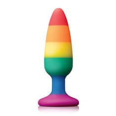 NS Novelties Duhový anální kolíček NS Toys Colours Pride Edition Pleasure Plug Medium Rainbow 11,5 x 3 cm