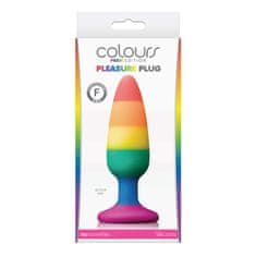 NS Novelties Duhový anální kolíček NS Toys Colours Pride Edition Pleasure Plug Medium Rainbow 11,5 x 3 cm