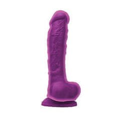 NS Novelties Colours Dual Density 8" (20 cm) Purple, fialové dildo s měkkou pokožkou