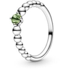 Pandora Stříbrný prsten pro ženy narozené v srpnu 198867C10 (Obvod 52 mm)