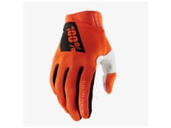 100% rukavice RIDEFIT, 100% - USA (oranžová) (Velikost: S) 10014-006