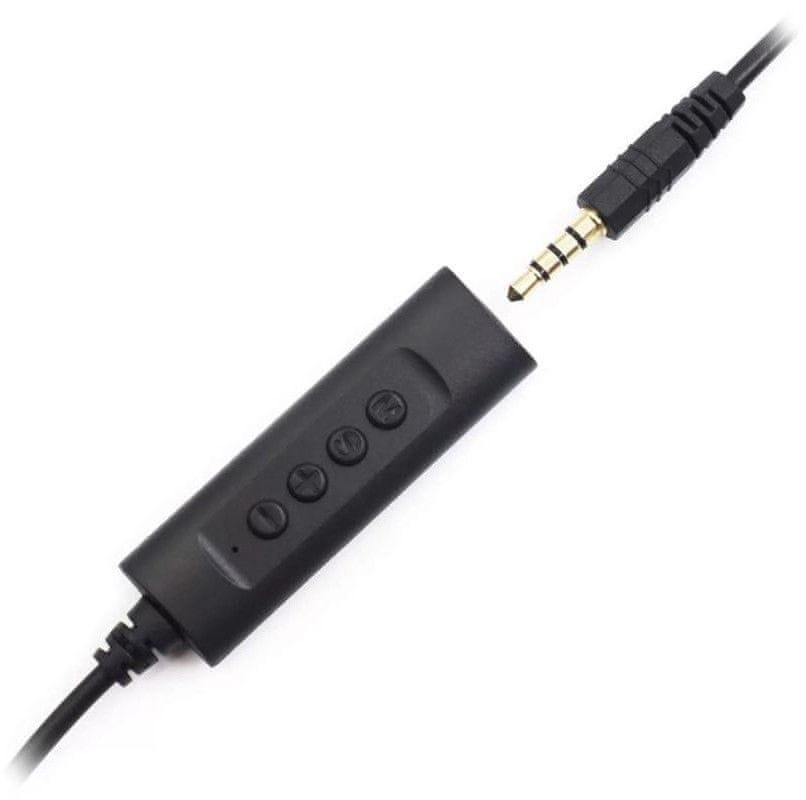 Levně Sandberg Headset USB Controller, adaptér 3,5mm jack na USB 1,5m, černá