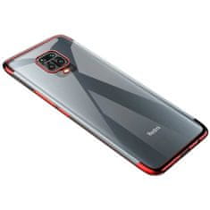IZMAEL Pouzdro Clear Color s barevným lemem pro Xiaomi Redmi Note 9 - Červená KP22082