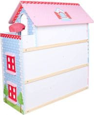 Greatstore Dřevěný domeček pro panenky s LED světlem, 76 x 30 x 82 cm