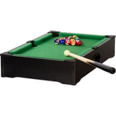 Greatstore Mini kulečník pool s příslušenstvím 51 x 31 x 10 cm - černý