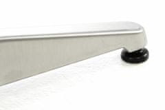 Greatstore Barový stůl 110 cm kulatý - stříbrný, nastavitelný