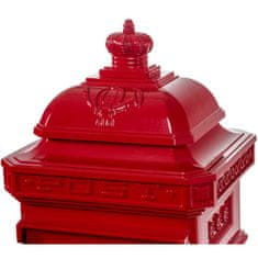 Greatstore Poštovní schránka starožitná antik - červená