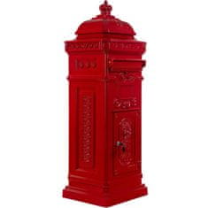 Greatstore Poštovní schránka starožitná antik - červená