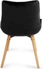 shumee Sada prošívaných jídelních židlí, černé, 2 ks