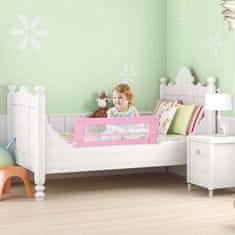 shumee Dětská zábrana na postel, 150 cm, růžová